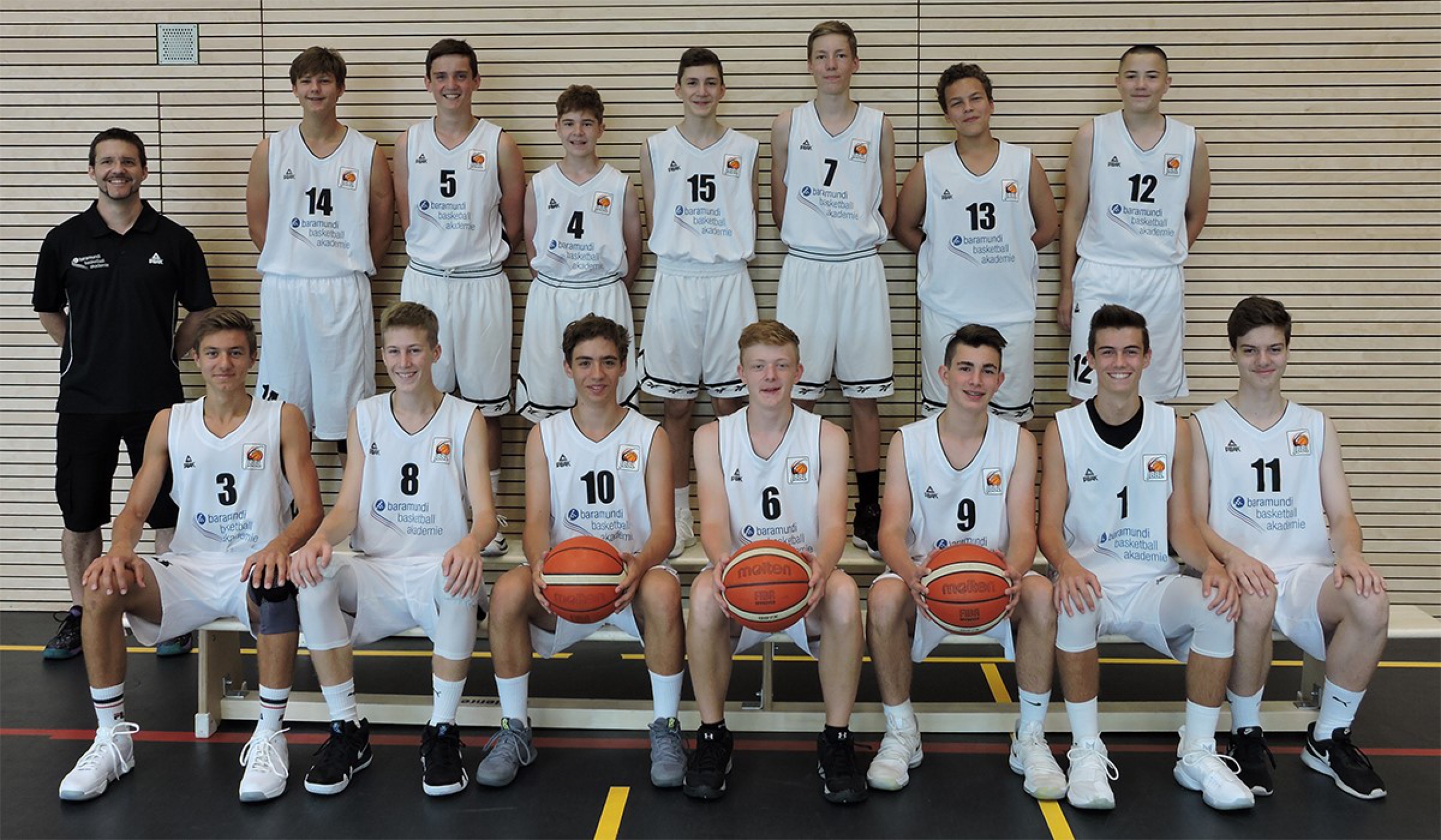 Mannschaftsfoto baramundi basketball akademie Augsburg