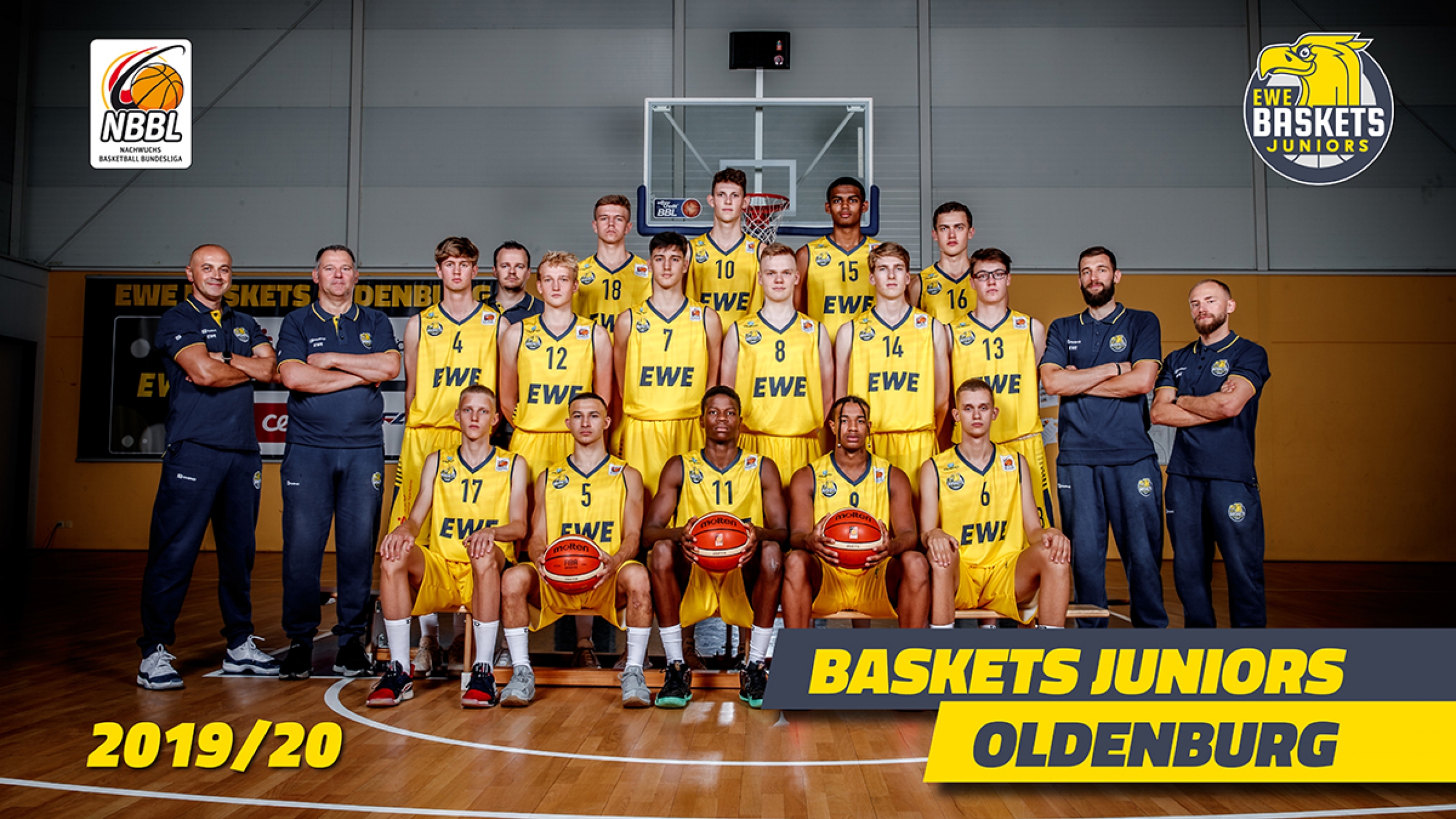 Mannschaftsfoto Baskets Juniors Oldenburg