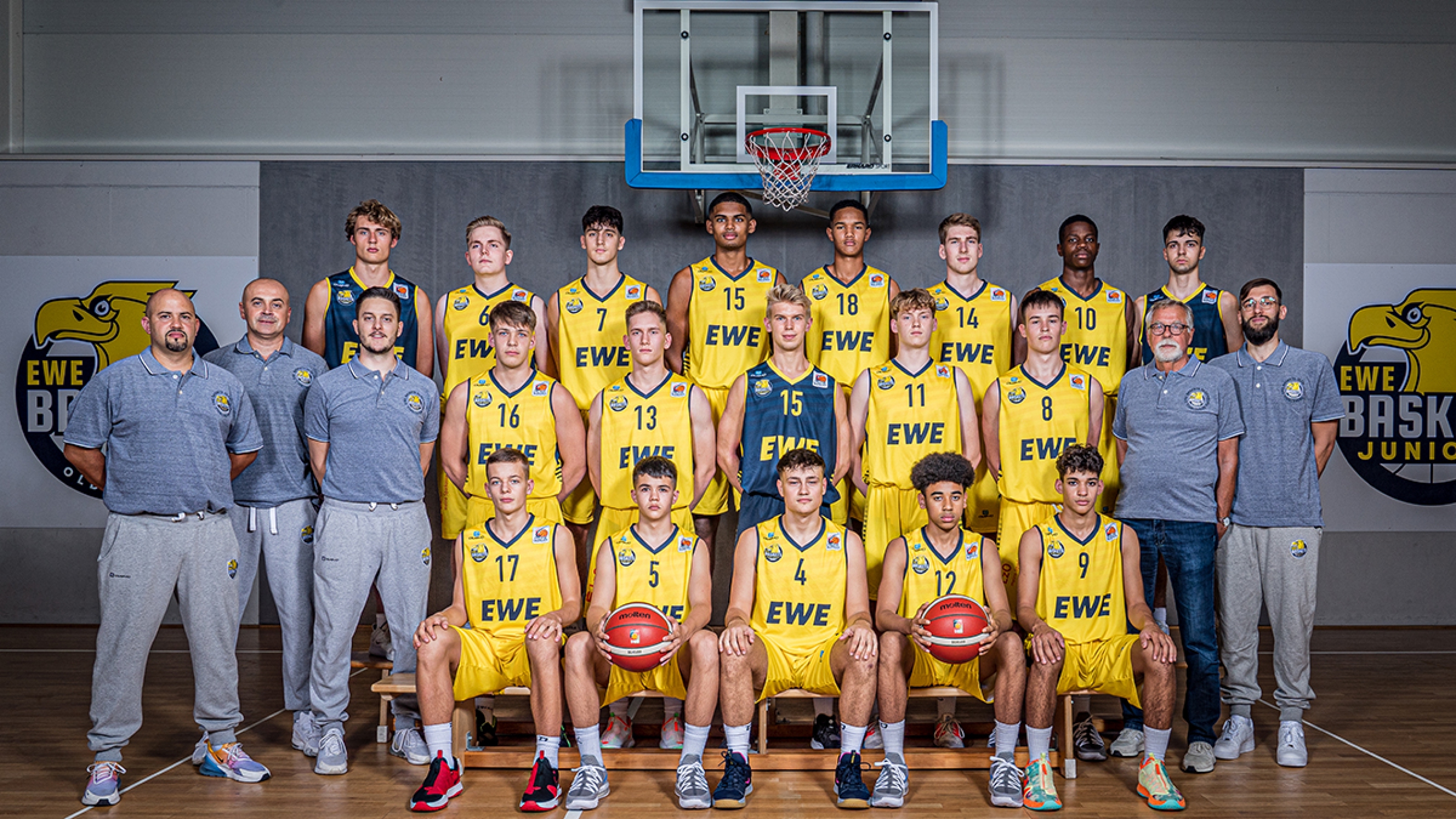 Mannschaftsfoto Baskets Juniors Oldenburg