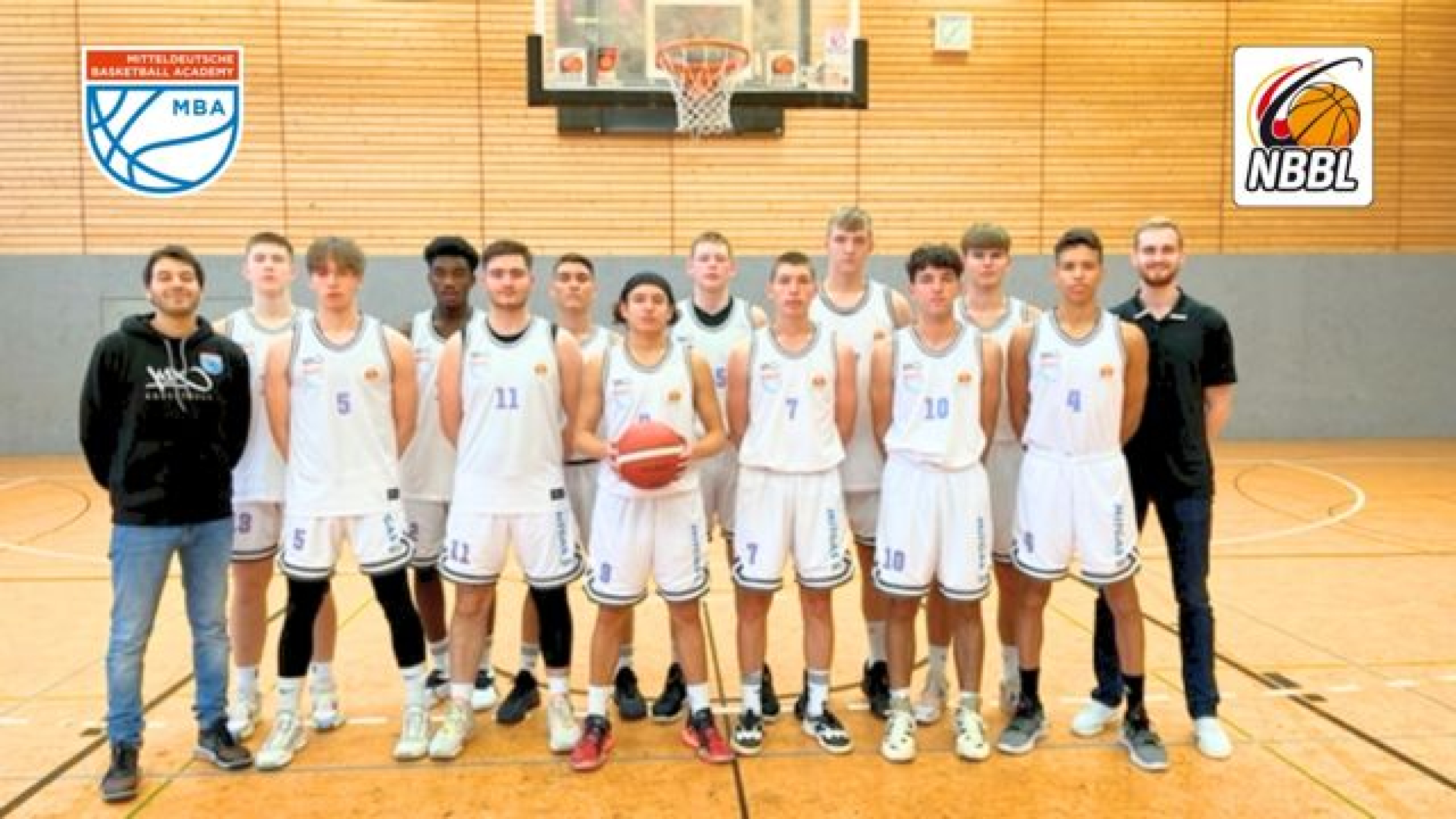 Mannschaftsfoto Mitteldeutsche Basketball Academy