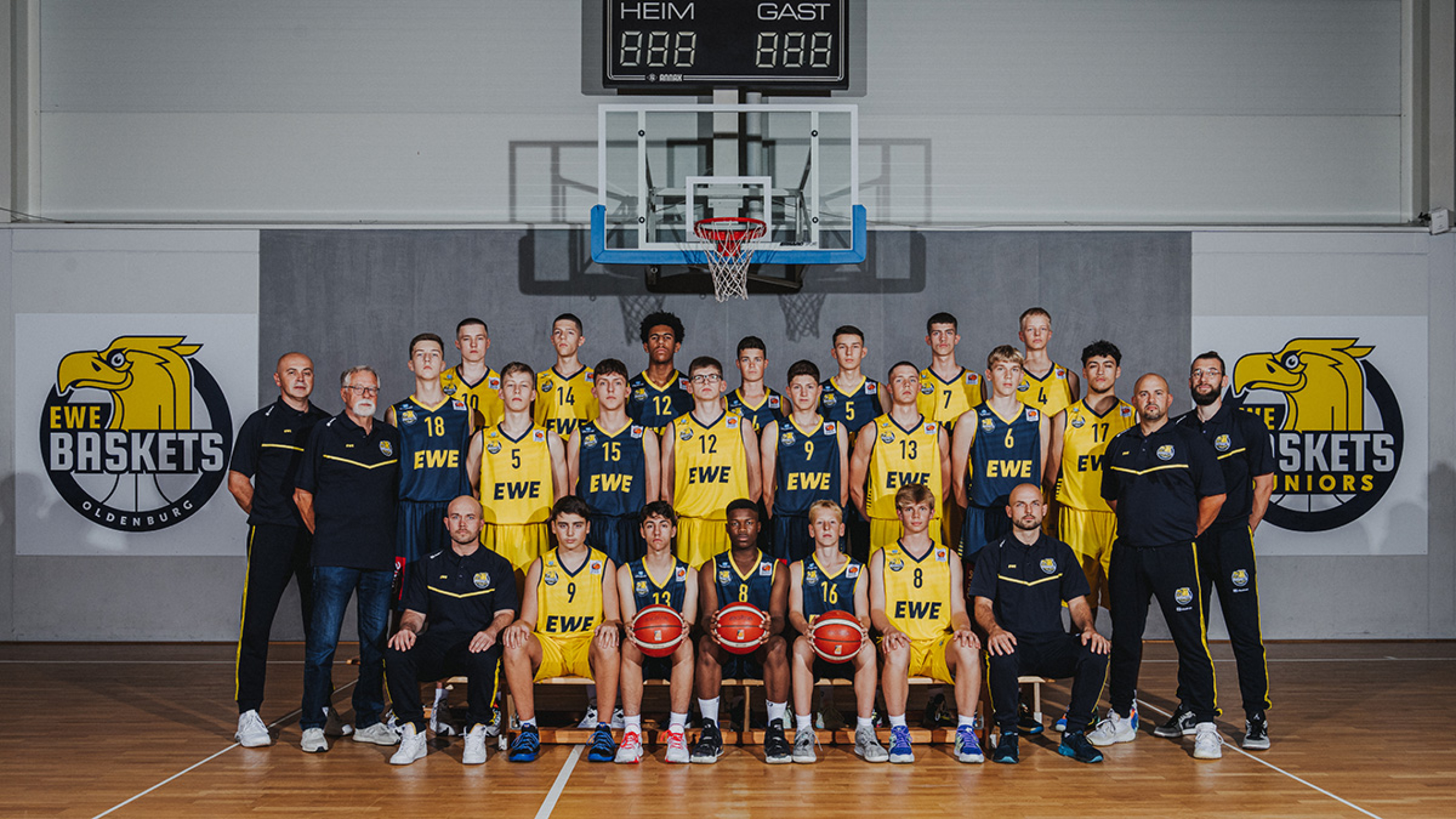 Mannschaftsfoto Baskets Juniors Oldenburg